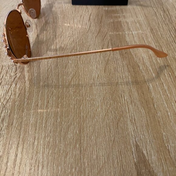 Torrid Rose Gold Metal Cateye Sunglasses w Pearl Detailing NWT - Picture 2 of 7